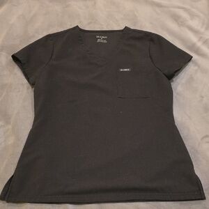 Jaanuu Black V-Neck Scrub Top and Pants